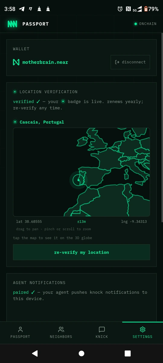 NNN Passport — Settings & verification